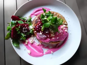 Beetroot pancakes