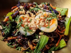 Black rice nasi goreng