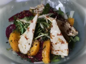 Poached beetroot , fennel & orange