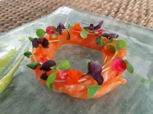 Salmon sashimi